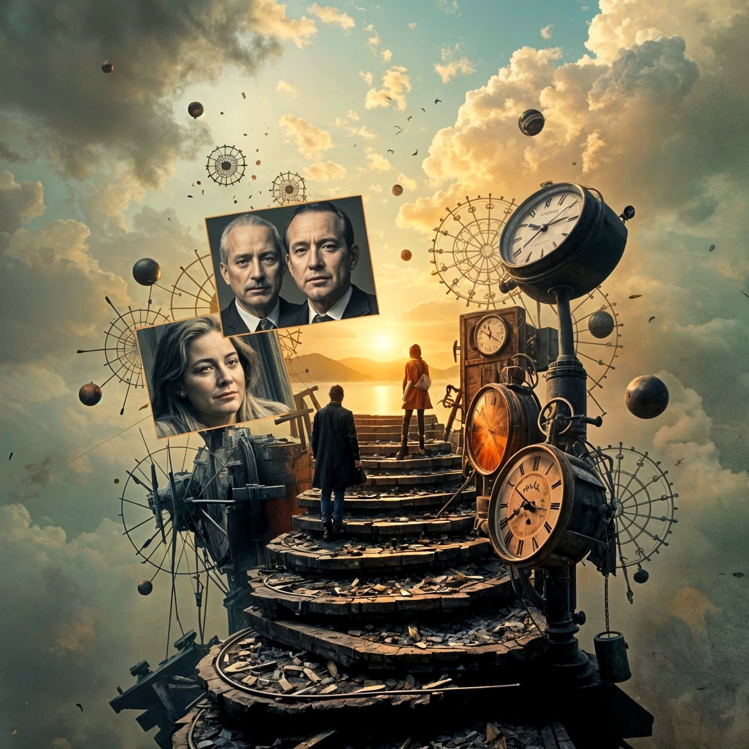 Surreal Bird Replacement with Vintage Photos