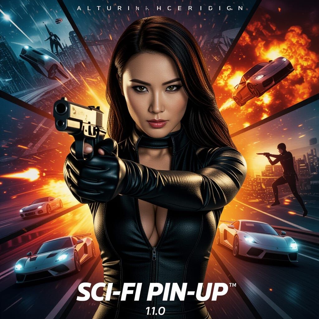 Asian Ninja Femme Fatale as Sci-Fi Bond