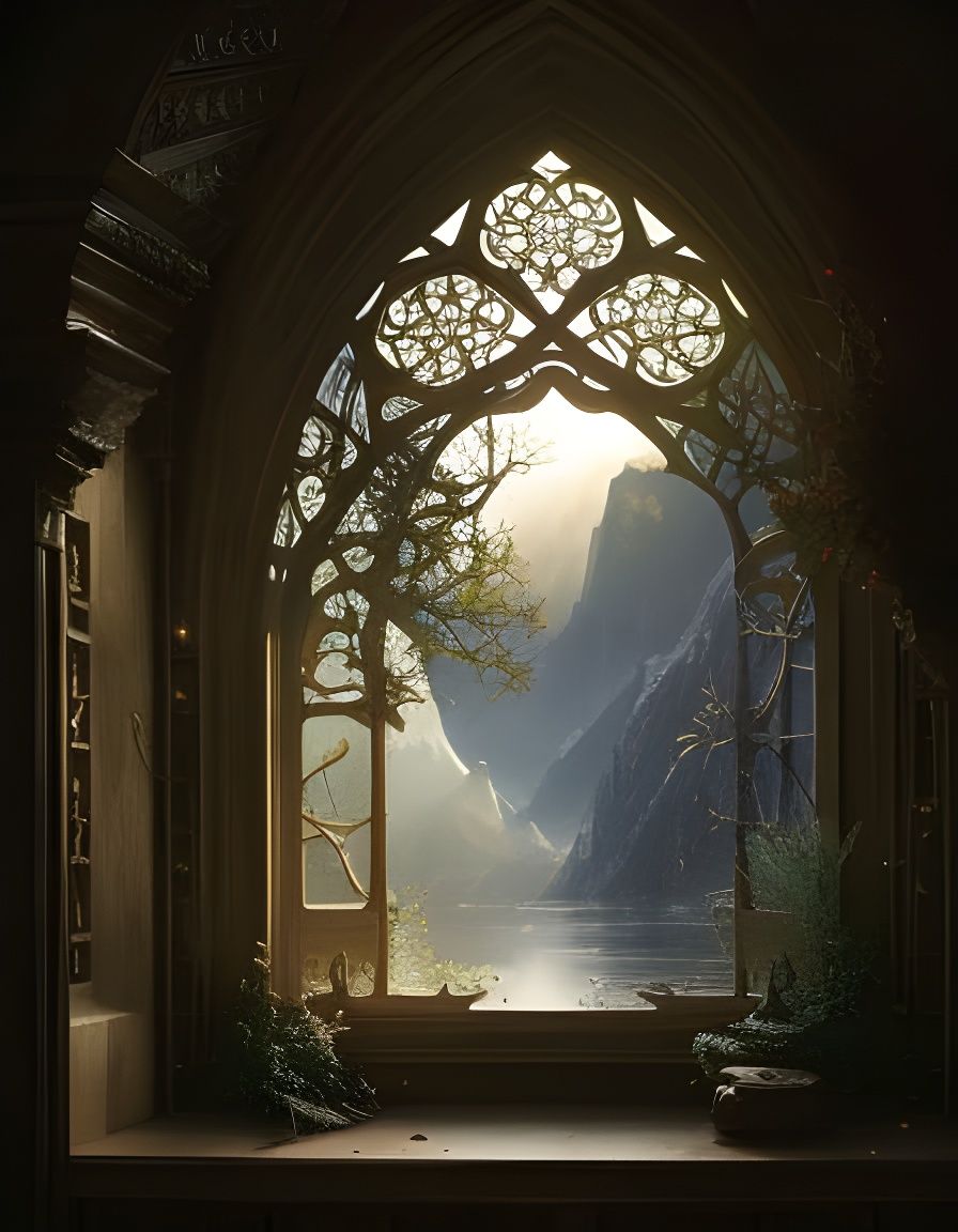 Enchanted Elven Window into a Mythical Realm