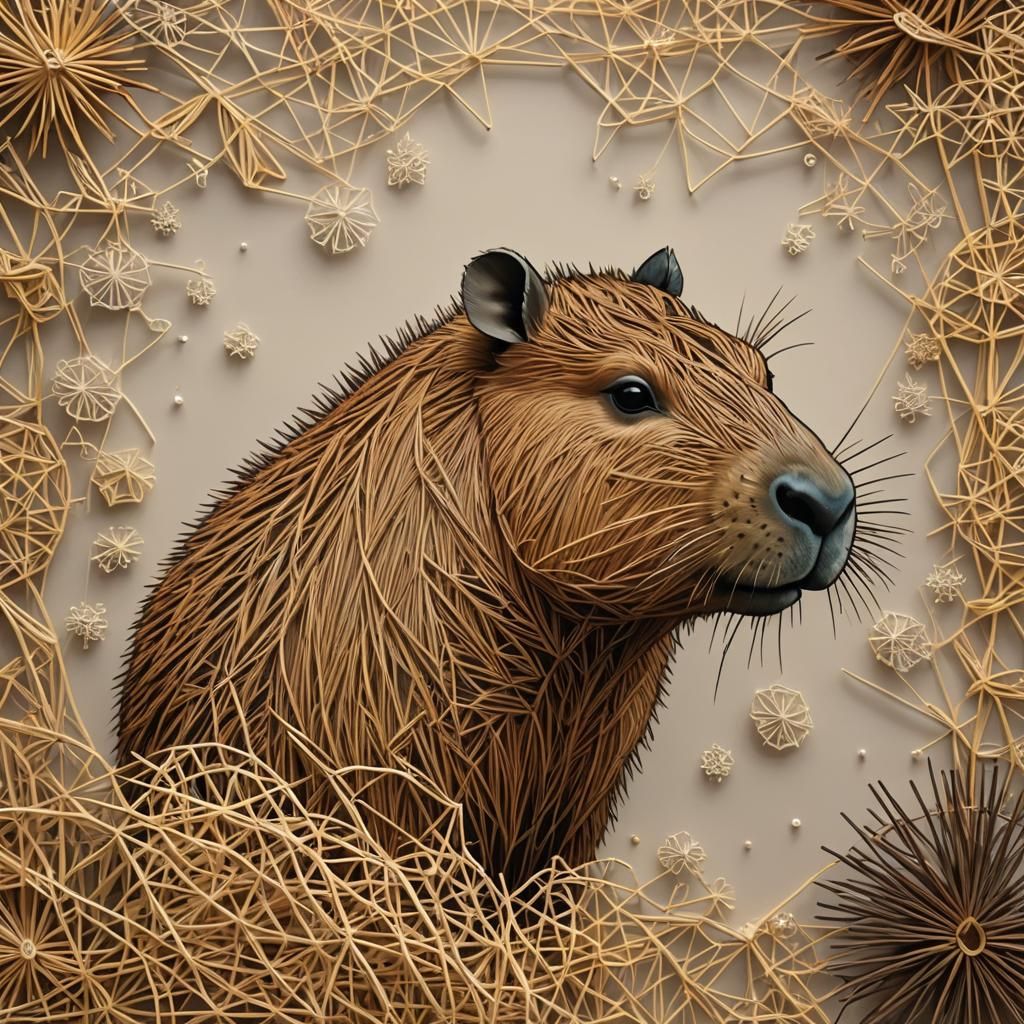 Capybara  string art