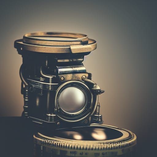 Steampunk Toilet with Futuristic Design, Professional Photo