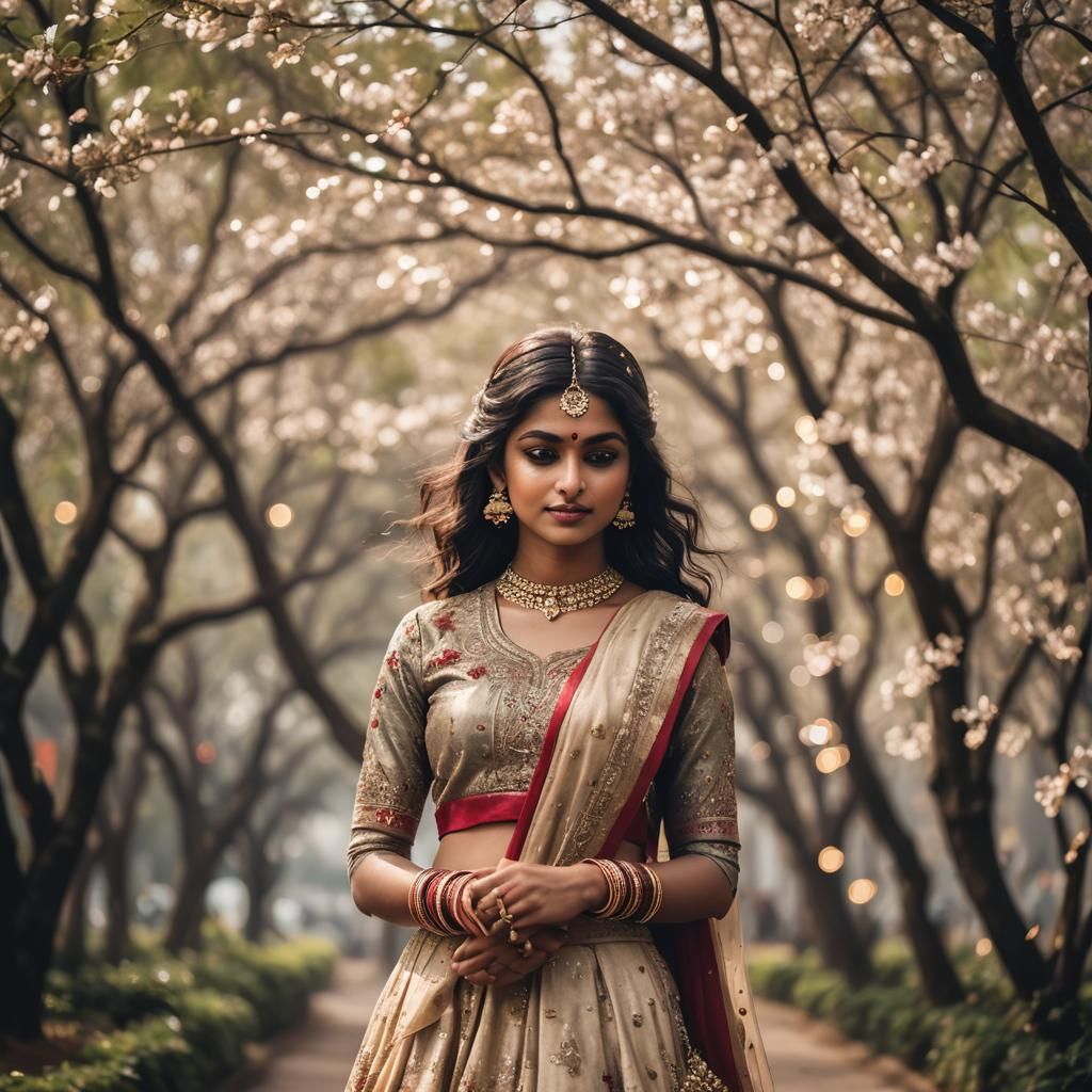Indian Girl in Lehanga: Professional Photography Portrait