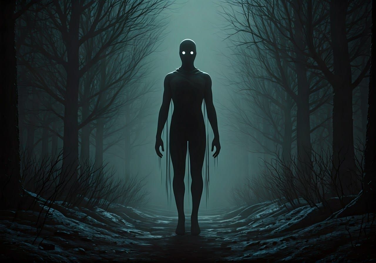 Eerie Shadow Figure Emerges from Haunted Mist