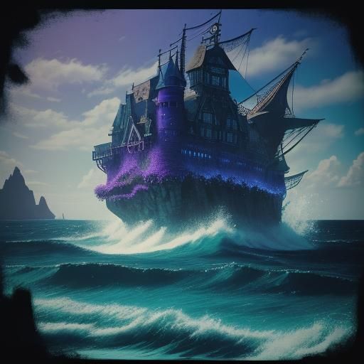 Mermaid Kingdom with Sunlit Ocean Castle