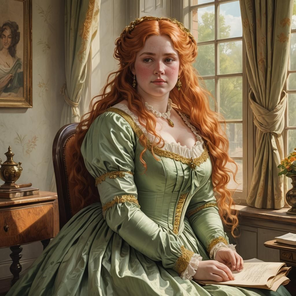 Portrait of Penelope Fetherington from Bridgerton