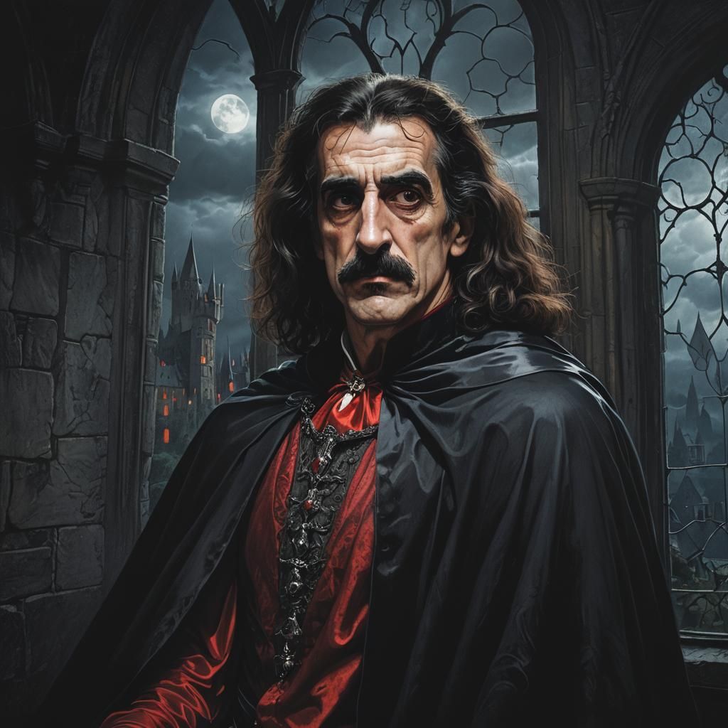 Frank Zappa as Dracula in Dark Fantasy Castle