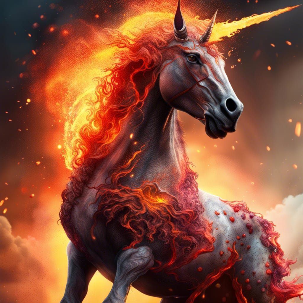 Fire unicorn