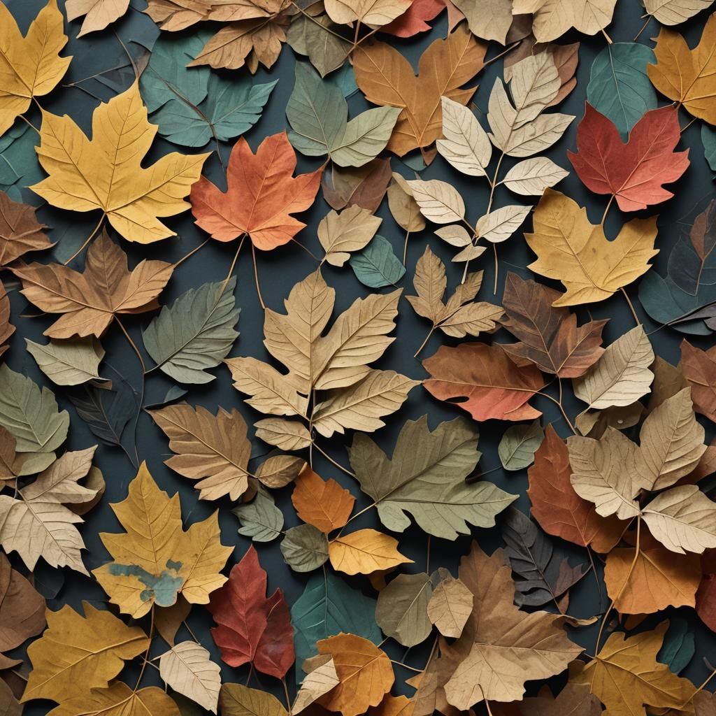 Intricate Autumn Paper Collage Art