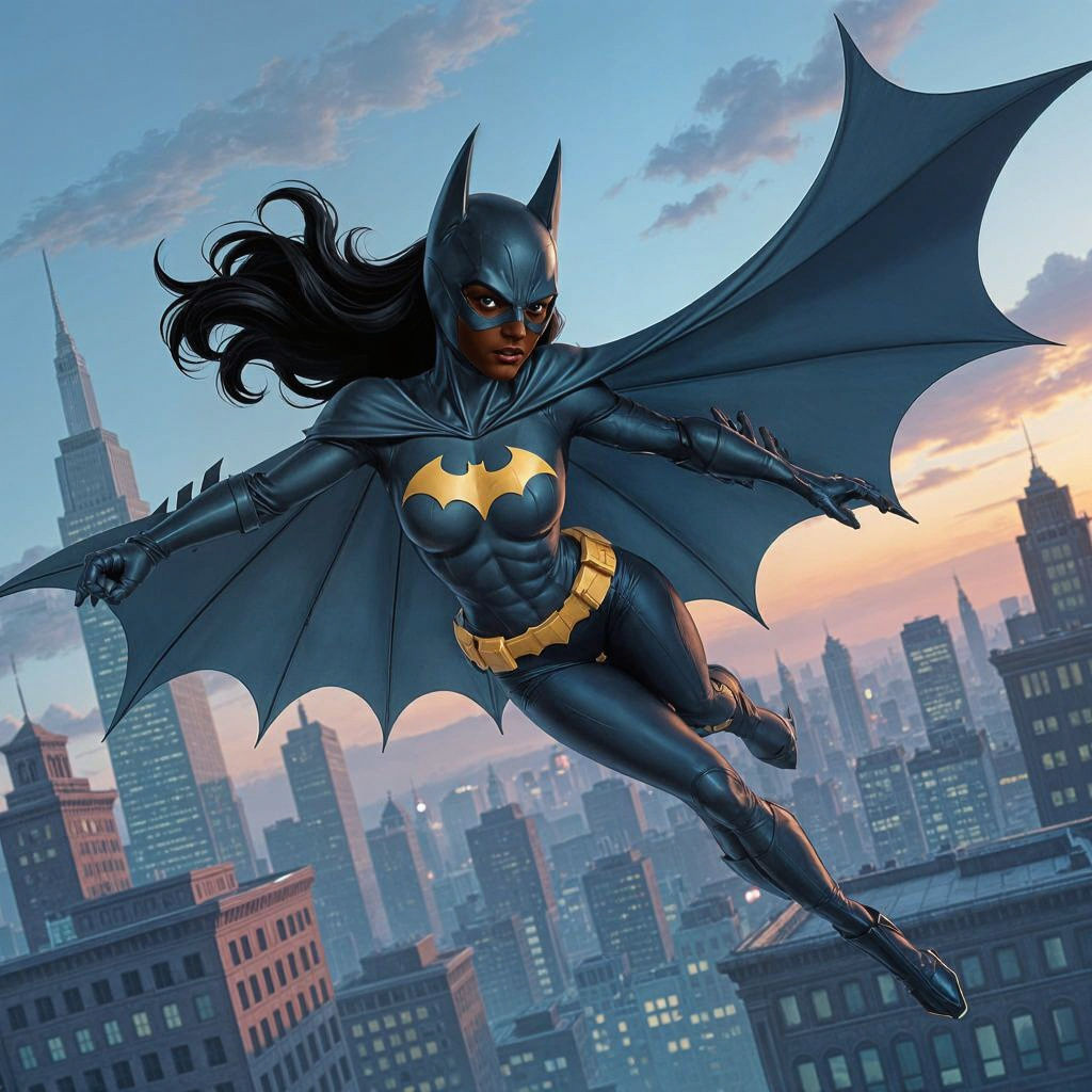 Batgirl Leaps Across Gotham in Animation Style