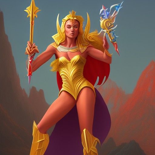 She-Ra: Princess of Power in Detailed Matte Painting