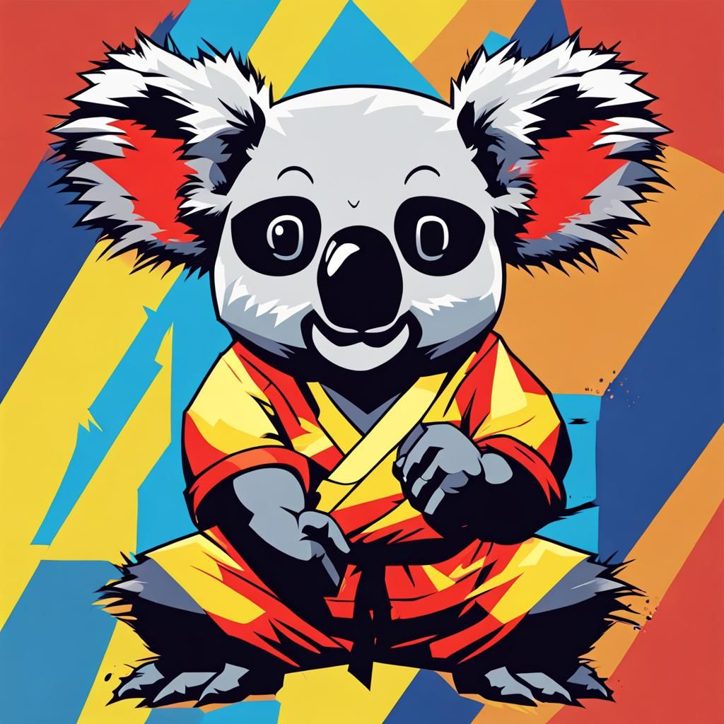 Koala Ryu in Pop Art Style