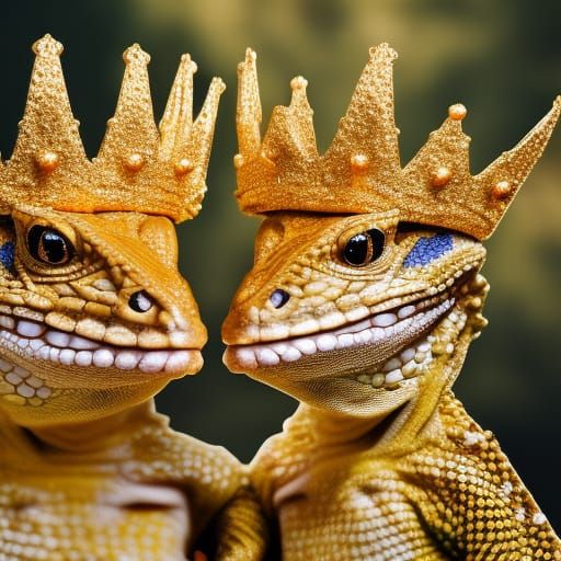 Lizards as Royal Family: Professional Photography
