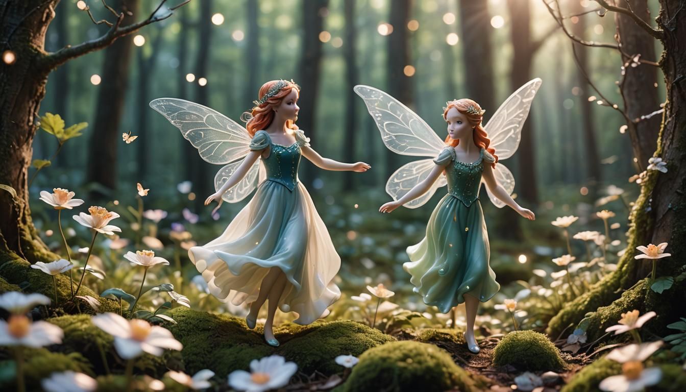 Enchanted Forest with Porcelain Fairy, Professional Photogra...