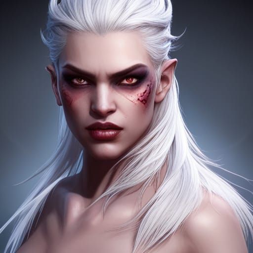 Charming Vampire Portrait in Hyperdetailed Style