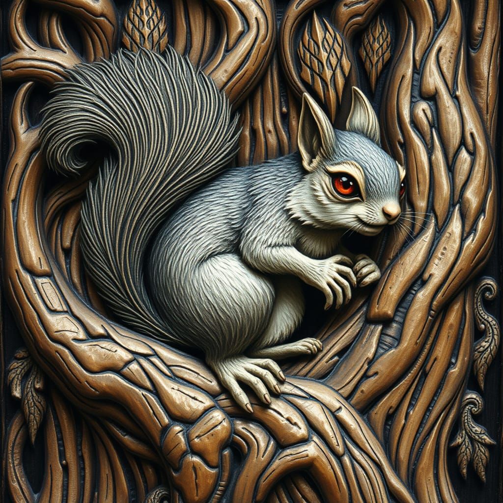Ratatoskr in Yggdrasil