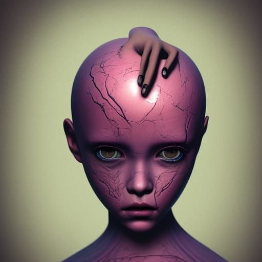 Porcelain Girl in Heart: Claymation-Style Art