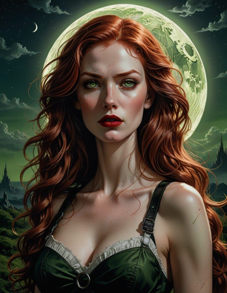 Ethereal Beauty Under the Grim Moonlight