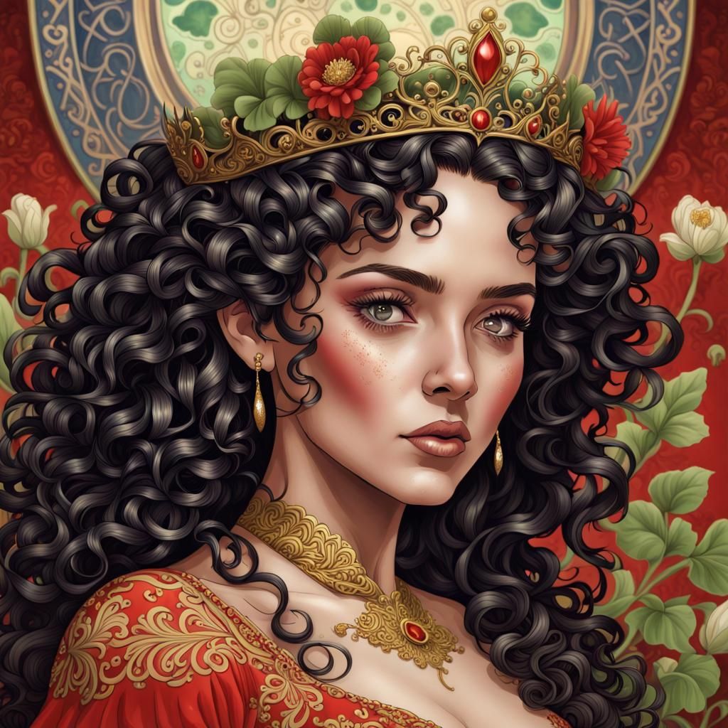 Irish Goddess in Fitzpatrick Style with Filigree