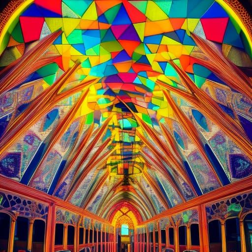 Majestic Geometric Art in Bright Colors