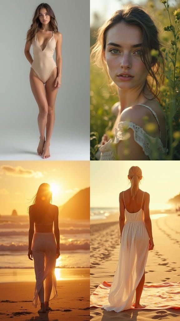 Realistic Full Body Nude Woman - Frontal View