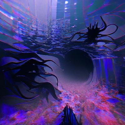 Abstract Abyss with Ethereal Glow