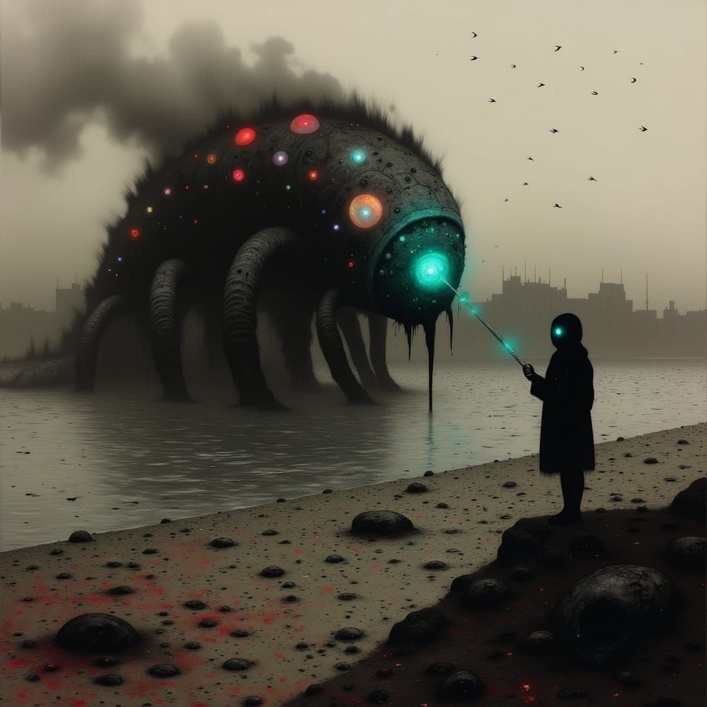Mutated Anomalocaris Emerges in Post-Apocalyptic Landscape