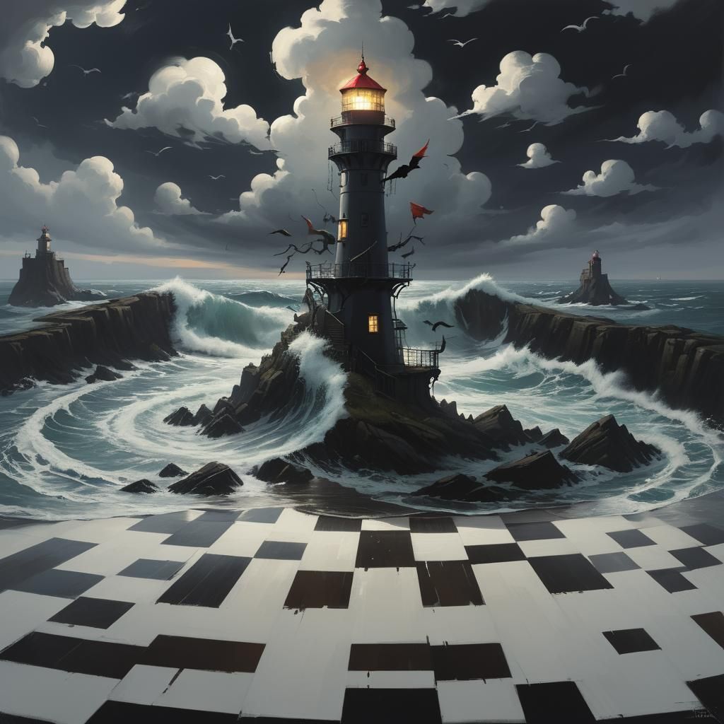 Sinister Lighthouse in Detailed Style
