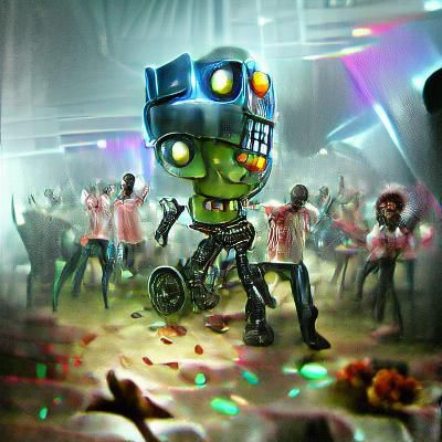 Robot Zombie Disco Party by Frank Killer