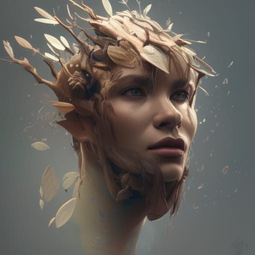 Steampunk Tree King in Triadic Color Harmony