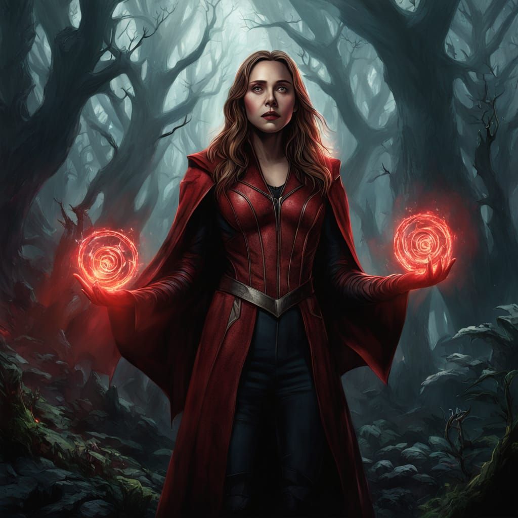 Scarlet Witch in Mystical Forest, Marvel Concept Art