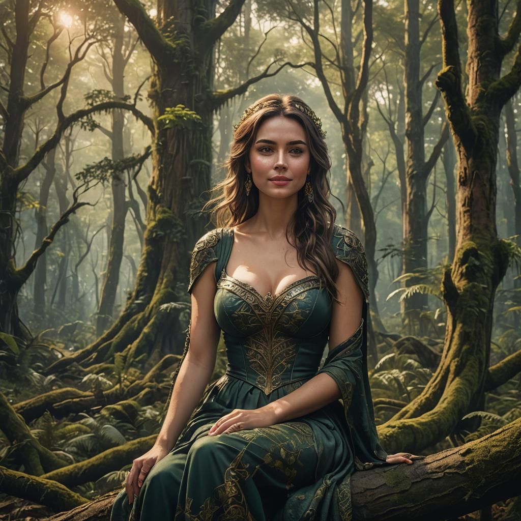 Cinematic Forest Portrait of a Beautiful Woman