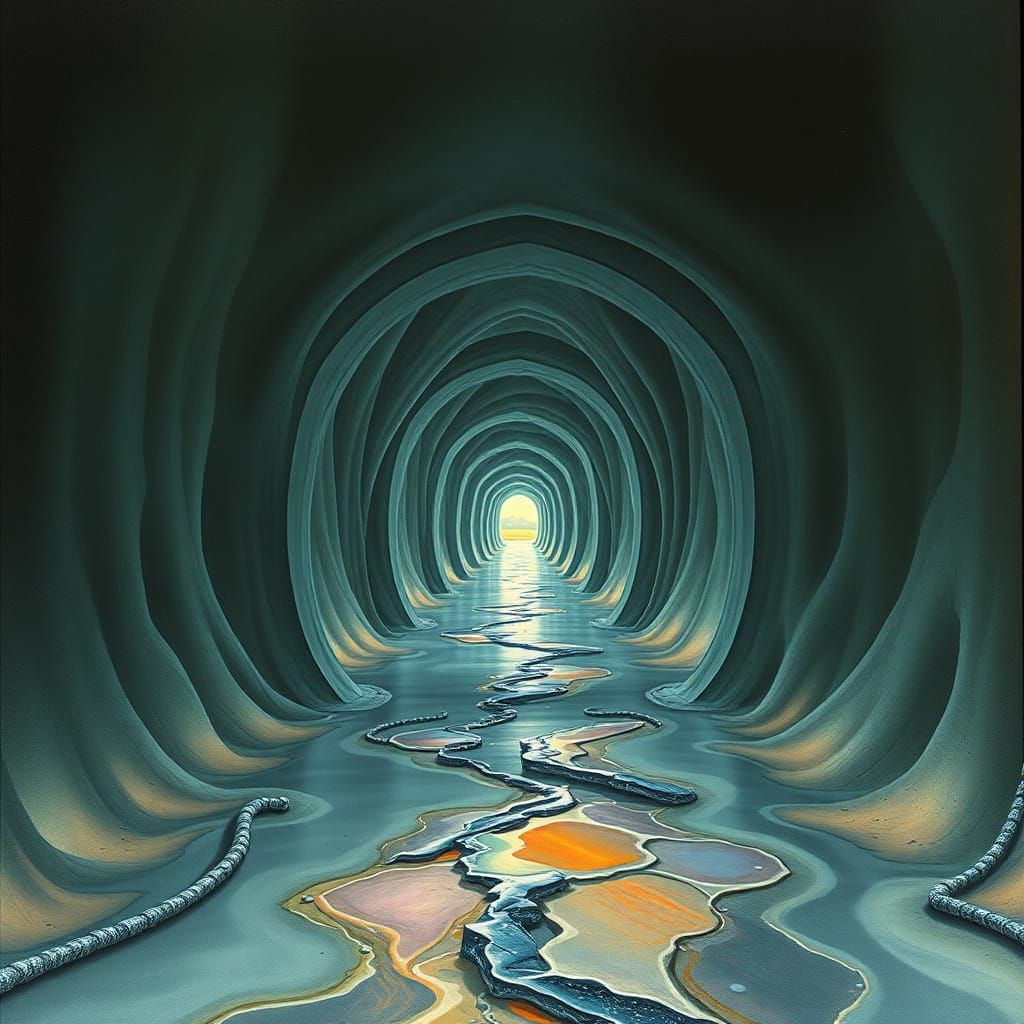 Surreal Dreamscapes of Dissolving Corridors