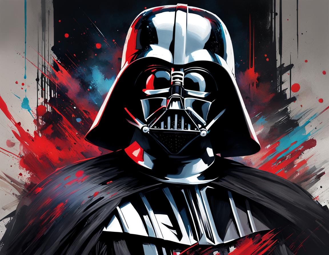 Darth Vader Dark Fantasy Pencil Sketch