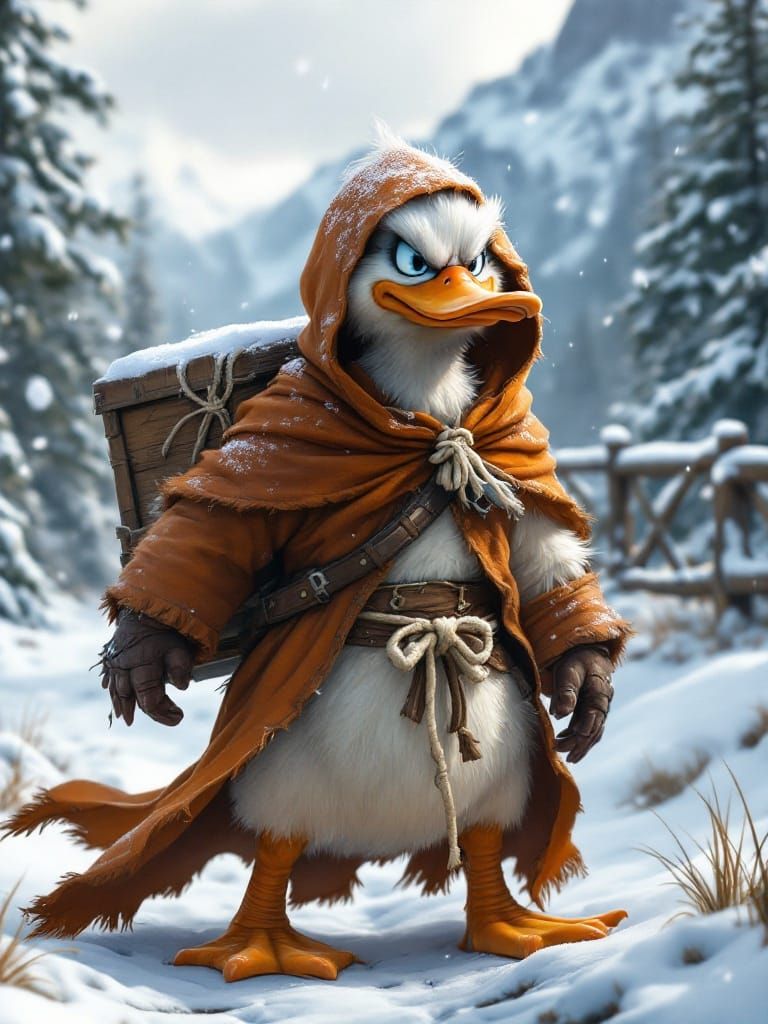 Howard the Duck Embarks on a Snowy Quest