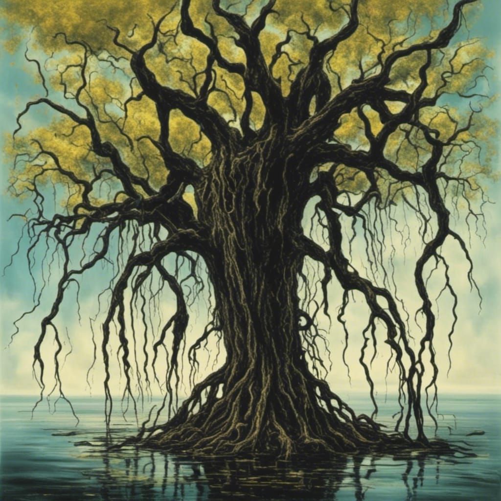 Creepy Mangrove Trees in a Strange World