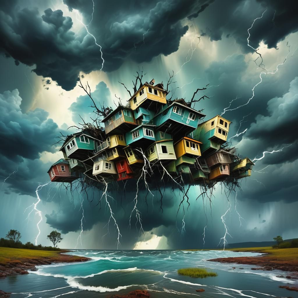 Surreal Inverted Storm Creates Dramatic Chaos