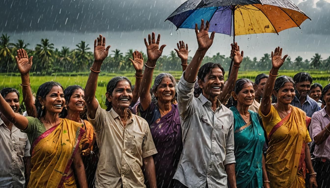 Monsoon Joy: A Vibrant Indian Celebration