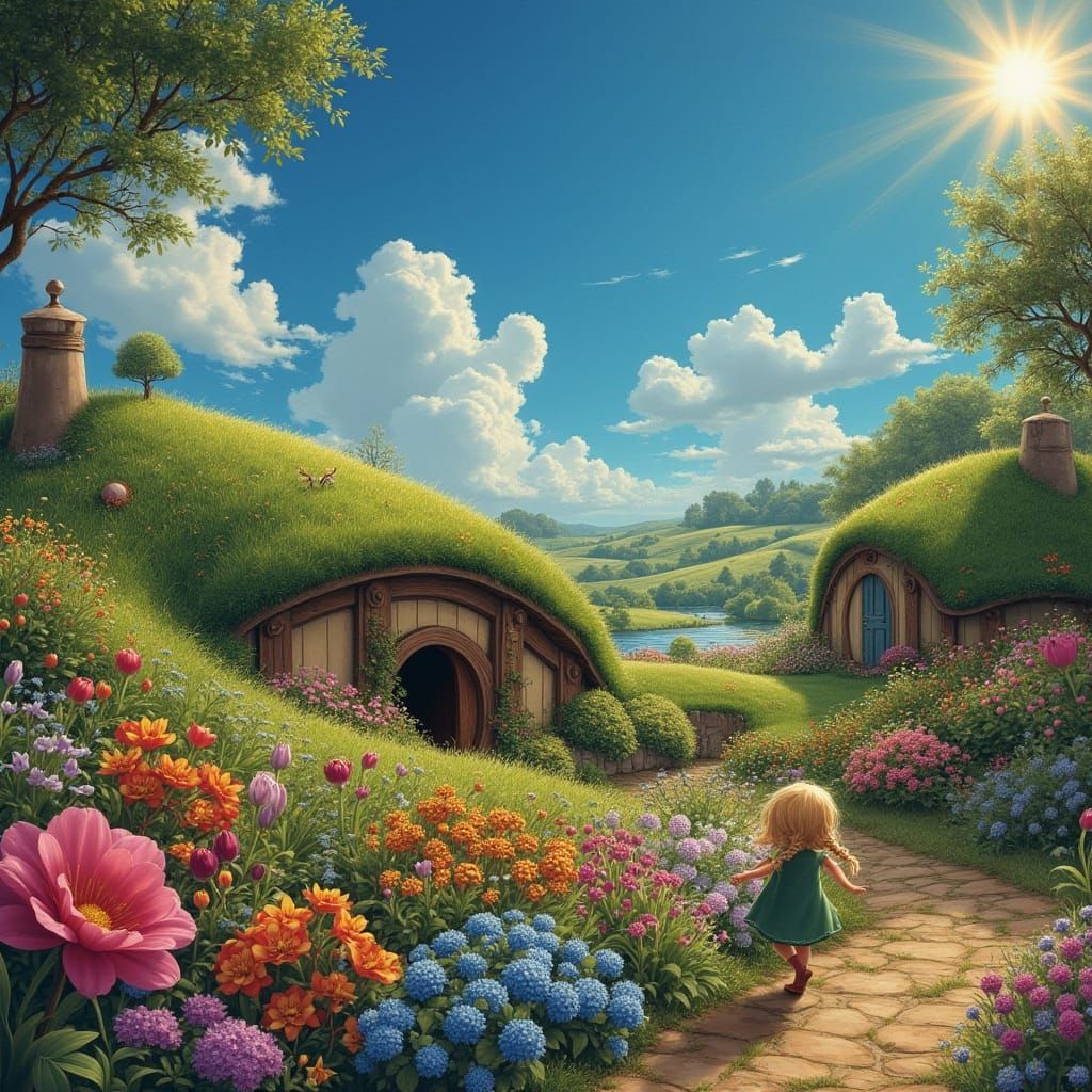 Charming Hobbit House in Lush Garden