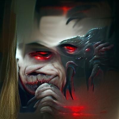 Sinister Figure in Dark, Dramatic Lighting