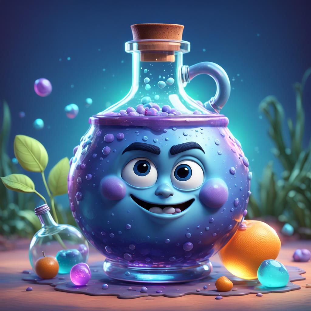 Cute Magic Potion in Pixar 3D Style