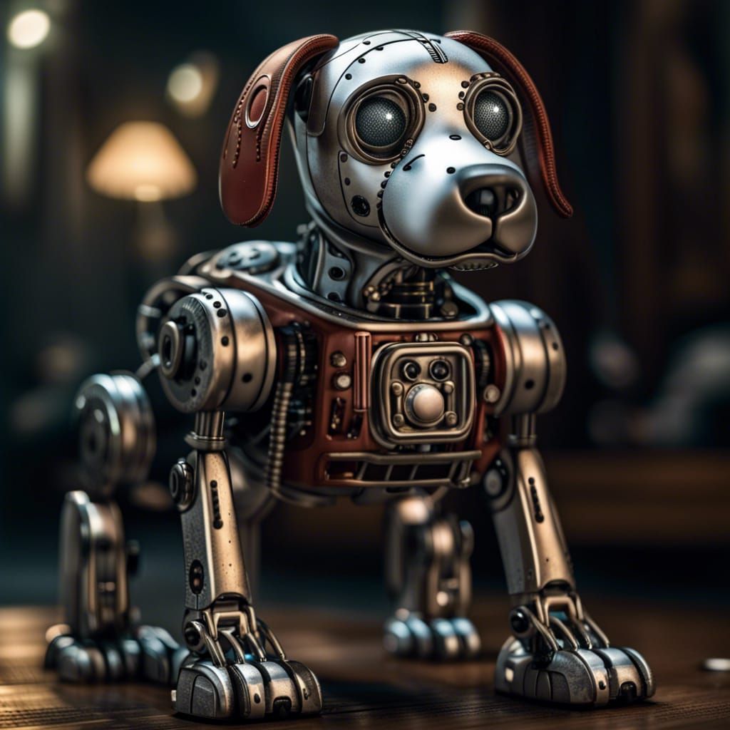 A cute robot snoopy dog, intricate details, HDR, beautifully shot, hyperrealistic, sharp focus, 64 megapixels, perfect c...