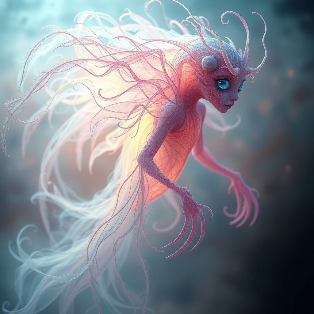 Ethereal Being in Dreamlike Surrealist Style