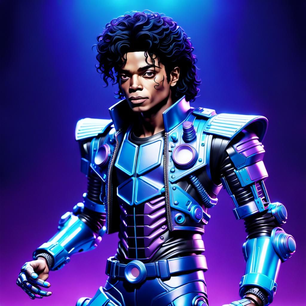 <lora:Kyootness:2.0> Michael Jackson as a pop figure in moonwalk pose intricate mech details, Pixar, Disney, concept art...