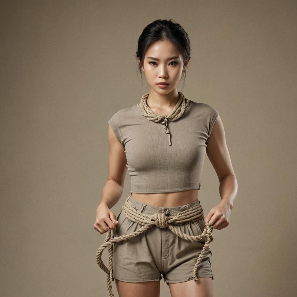 Enchanting Vietnamese Woman in Fashion Studio Photo