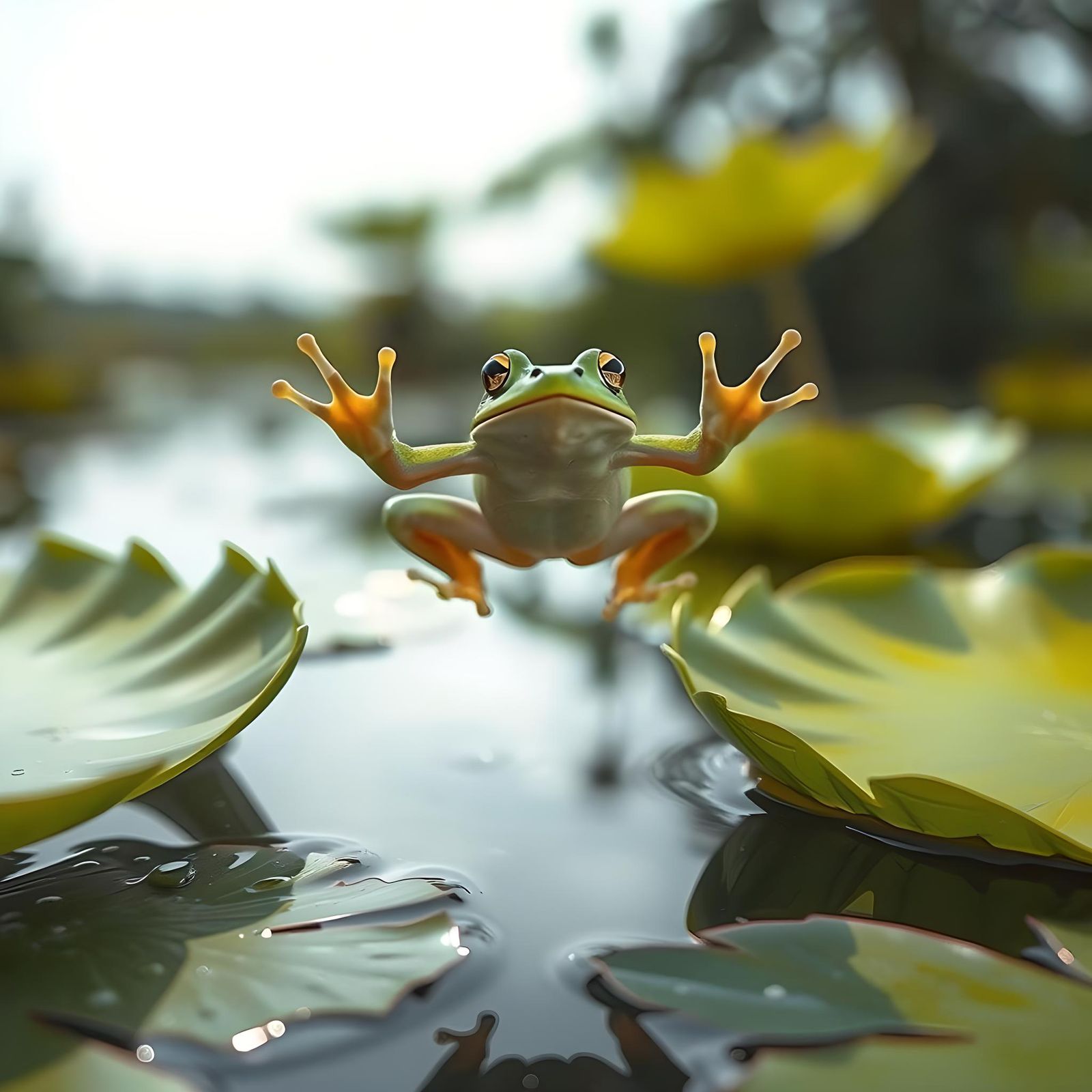 Frog's Leap: A Wildlife Photography Moment