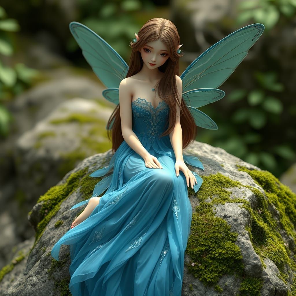 Ethereal Fairy in Lush Forest: 3D Anime Art