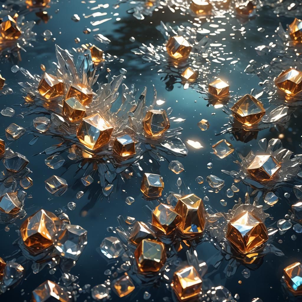 Crystallized Water Interacts with Light: 3D Game Cinematic