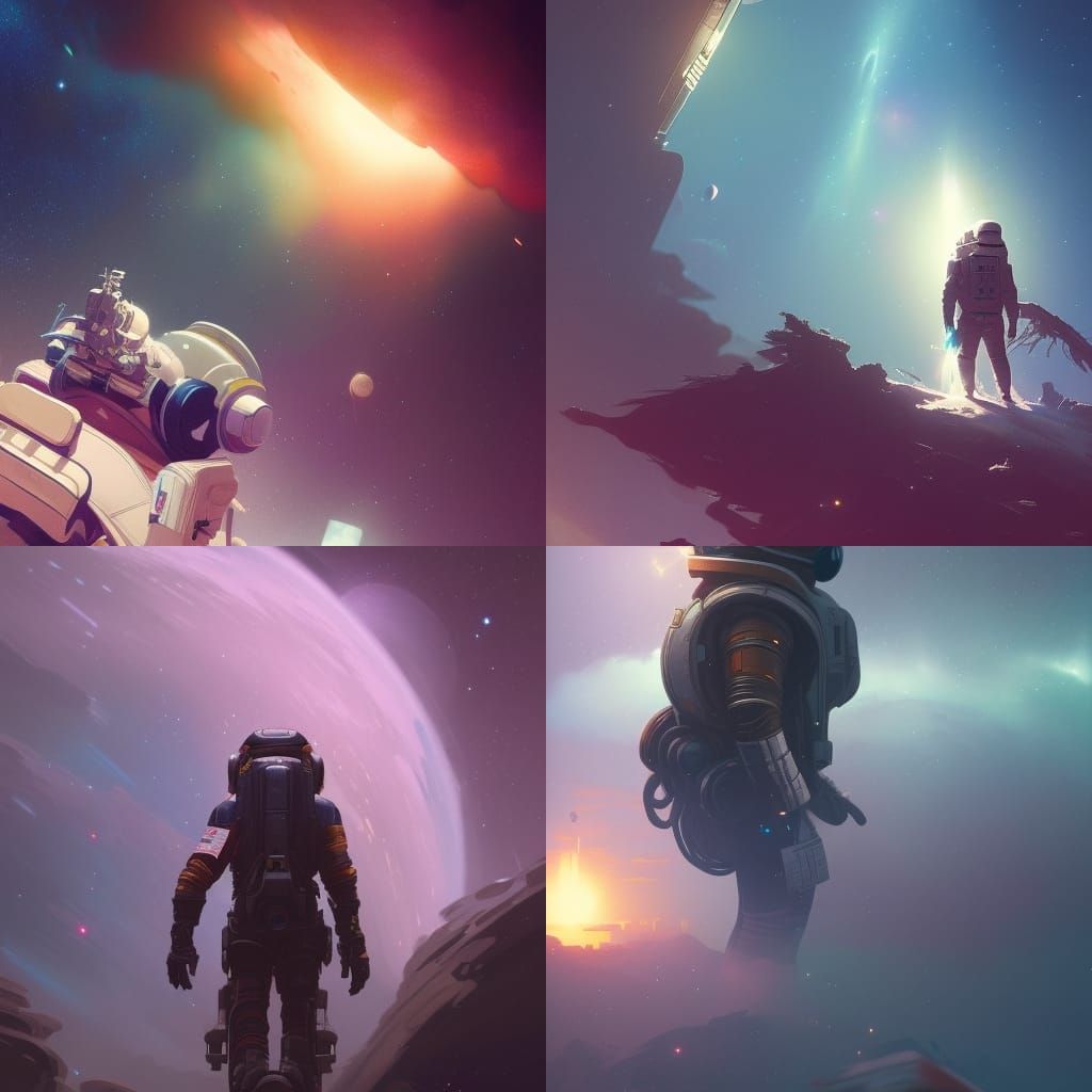 Astronaut and Galaxy Concept Art