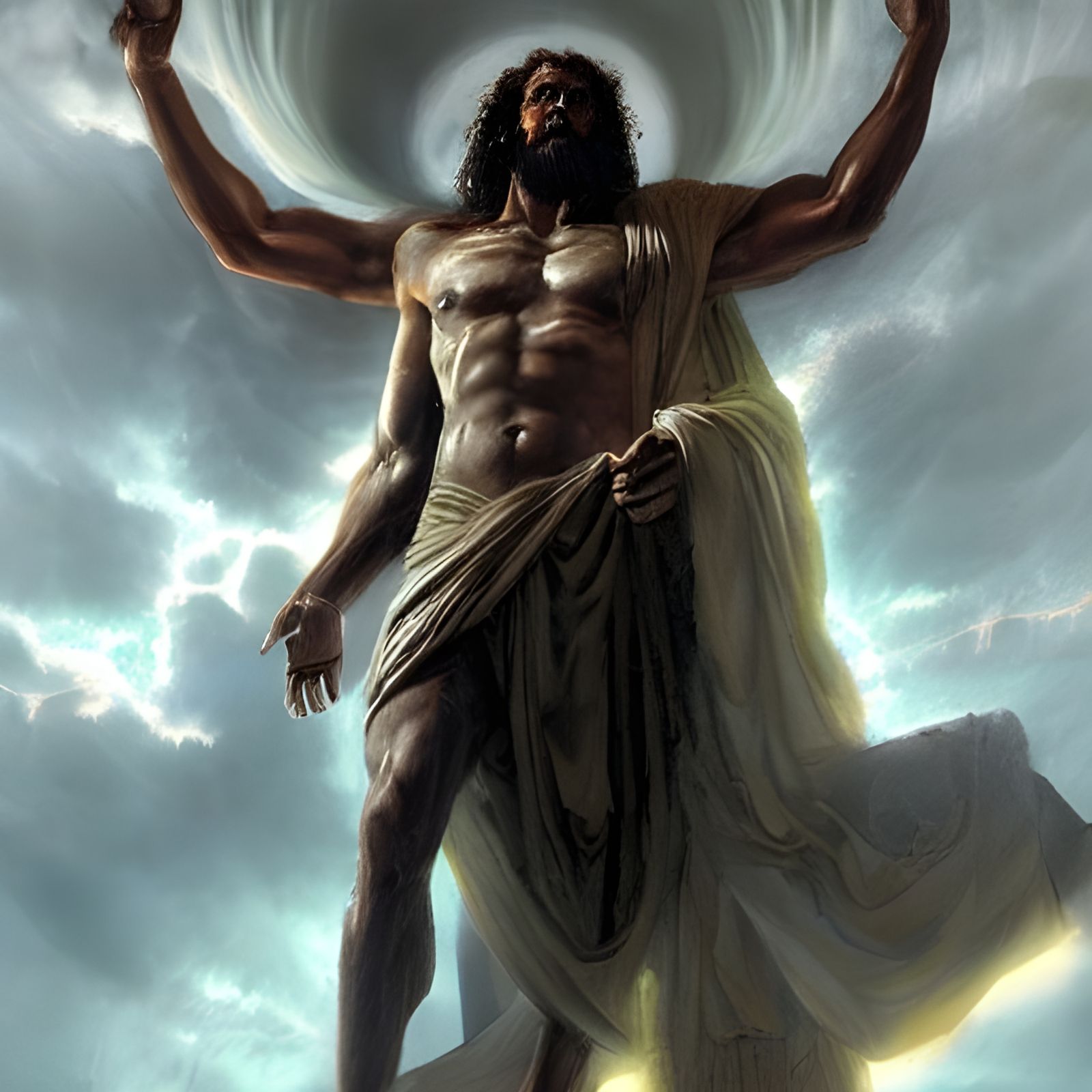 Zeus at Heaven's Gate, Digital Painting