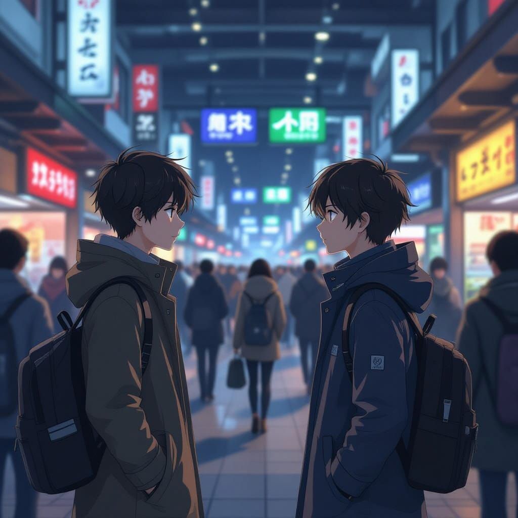 Brothers Reunite Amidst Tense Japanese Station Atmosphere